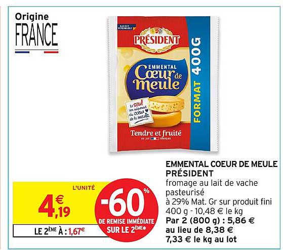 EMMENTAL COEUR DE MEULE PRÉSIDENT