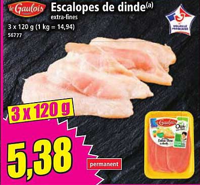 Escalopes de dinde(a) extra-fines