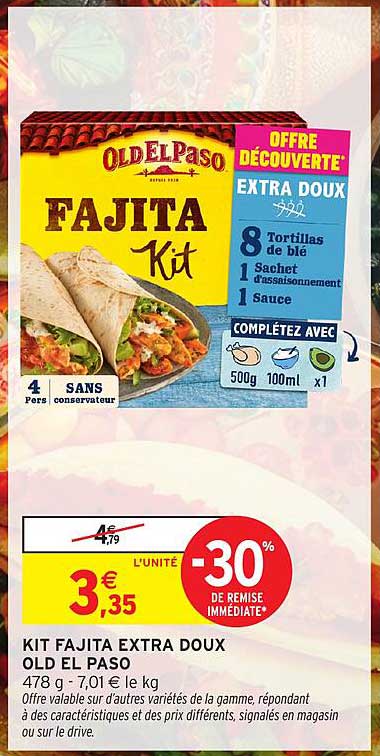 KIT FAJITA EXTRA DOUX OLD EL PASO