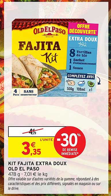 KIT FAJITA EXTRA DOUX OLD EL PASO