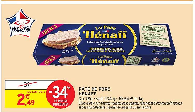 PÂTÉ DE PORC HENAFF