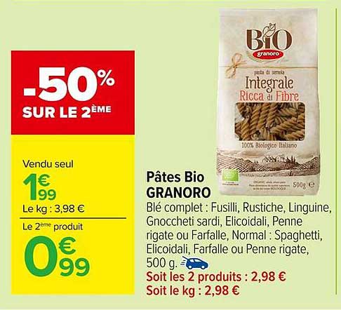 Pâtes Bio GRANORO