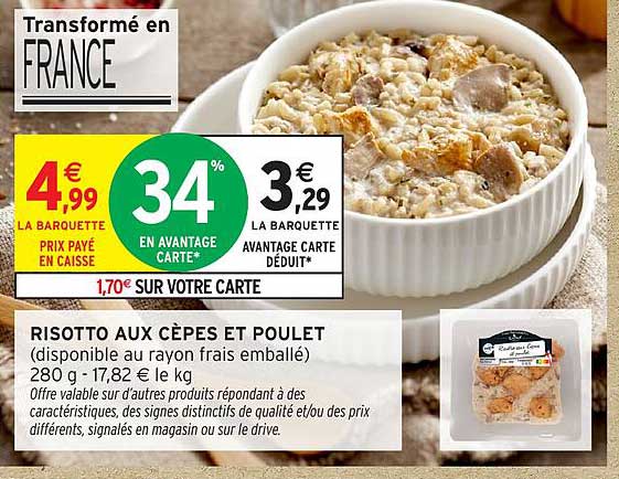 Risotto aux cèpes et poulet