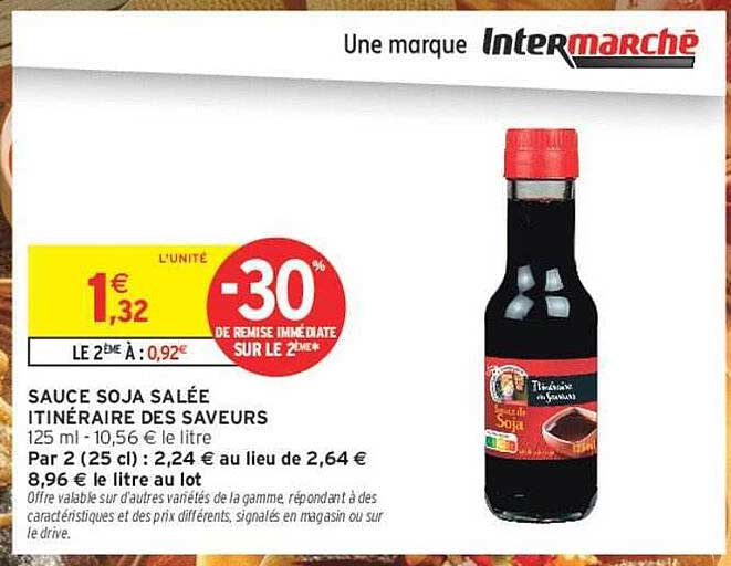 SAUCE SOJA SALÉE ITINÉRAIRE DES SAVEURS
