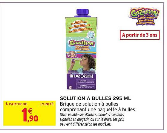 SOLUTION A BULLES 295 ML