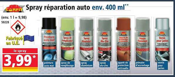 Spray réparation auto env. 400 ml**