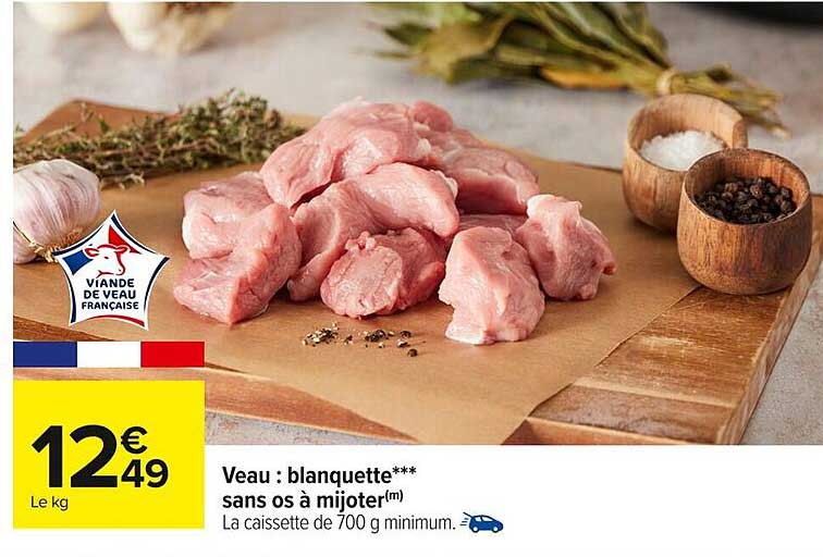 Veau : blanquette sans os à mijoter