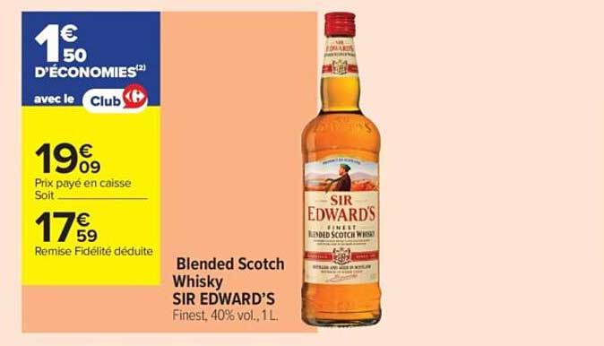Blended Scotch Whisky SIR EDWARD’S Finest, 40% vol., 1L
