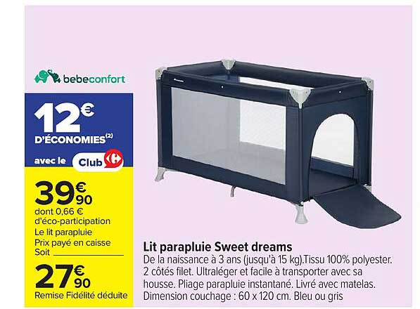 Lit Parapluie Carrefour Promo