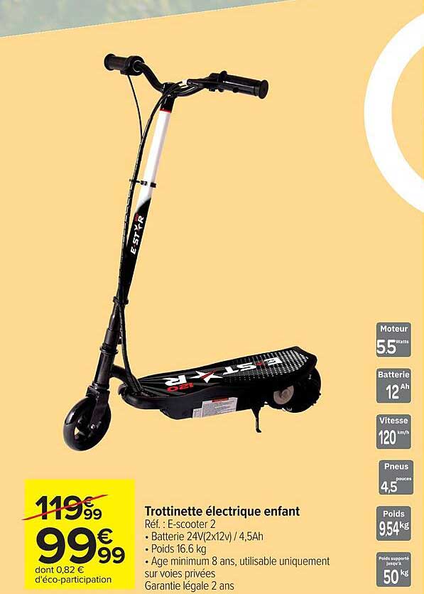 Trottinette électrique enfant