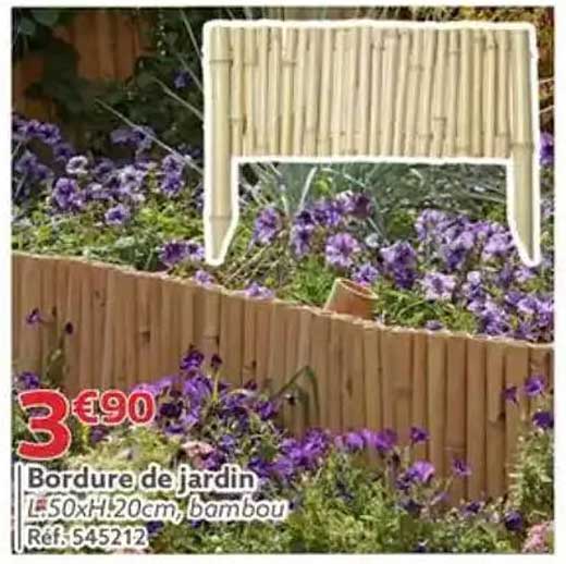 Bordure de jardin en bambou