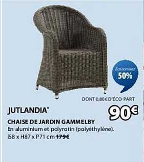JUTLANDIA* CHAISE DE JARDIN GAMMELBY