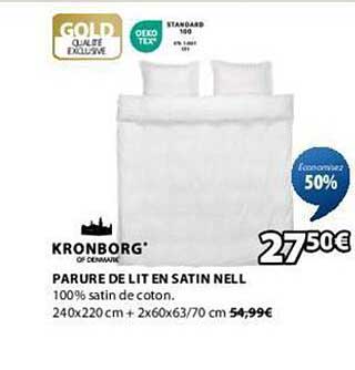 PARURE DE LIT EN SATIN NELL