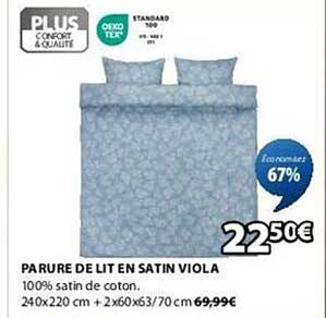 PARURE DE LIT EN SATIN VIOLA