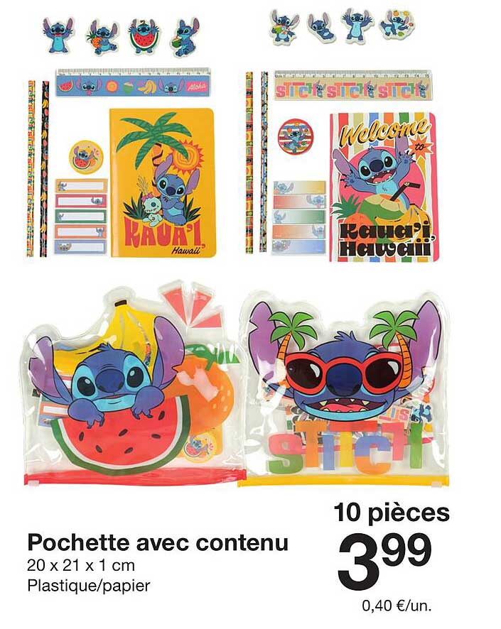 Pochette avec contenu