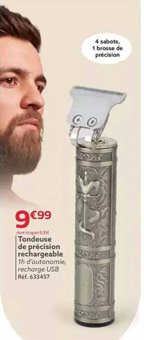 Tondeuse de précision rechargeable