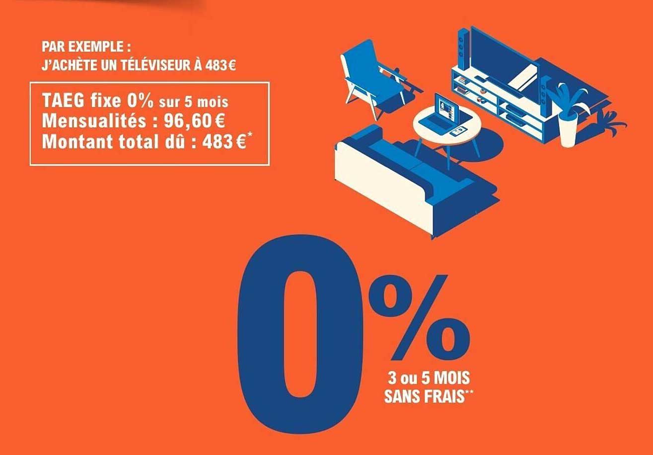 0% 3 ou 5 MOIS SANS FRAIS**