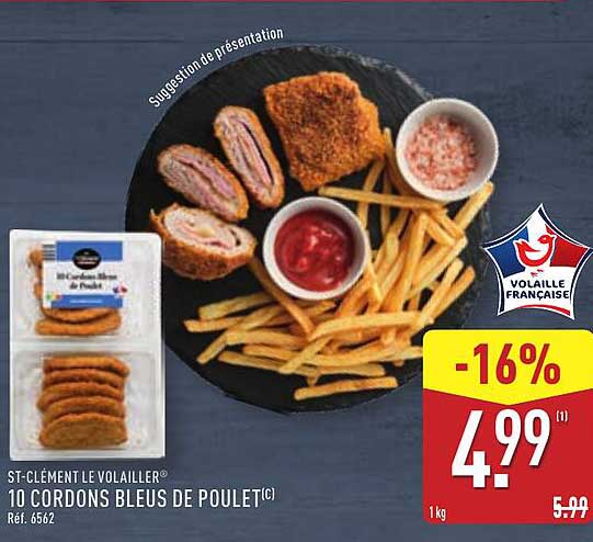 10 CORDONS BLEUS DE POULET