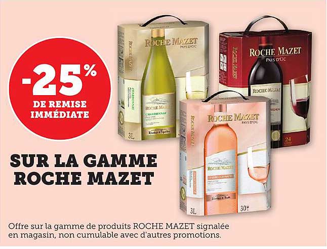 -25% de remise immédiate sur la gamme Roche Mazet