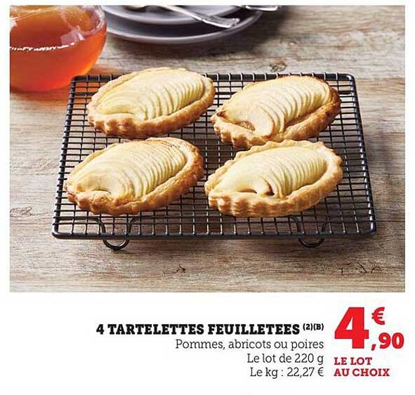 4 TARTELETTES FEUILLETEES (2)(B)