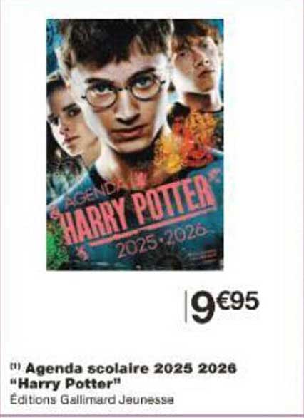 Agenda scolaire 2025 2026 "Harry Potter"
