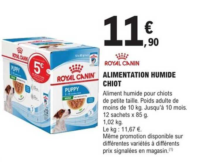ALIMENTATION HUMIDE CHIOT
