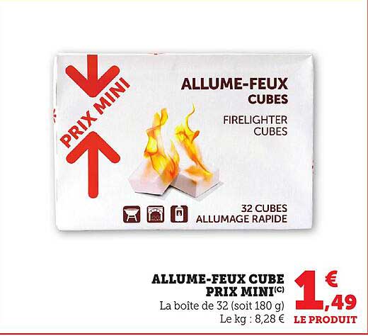 ALLUME-FEUX CUBE PRIX MINI(C)