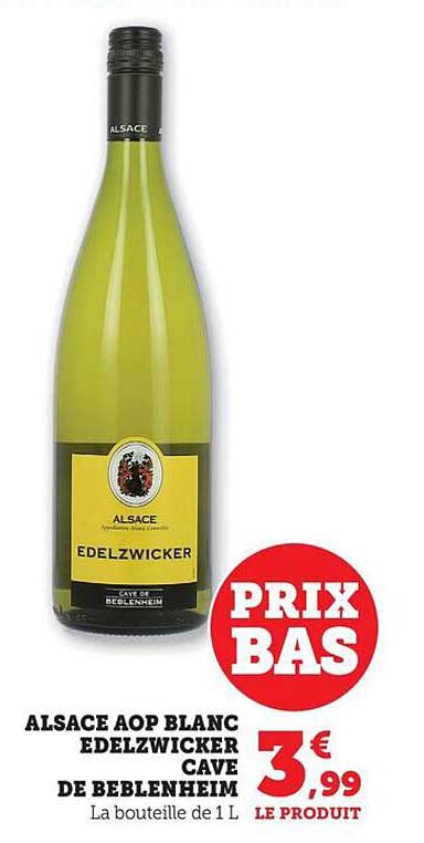 ALSACE AOP BLANC EDELZWICKER CAVE DE BEBLENHEIM