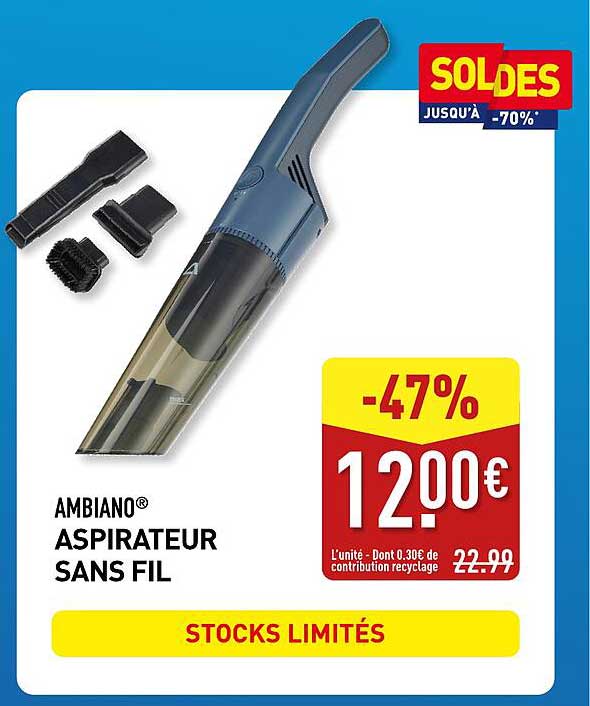 AMBIANO® ASPIRATEUR SANS FIL