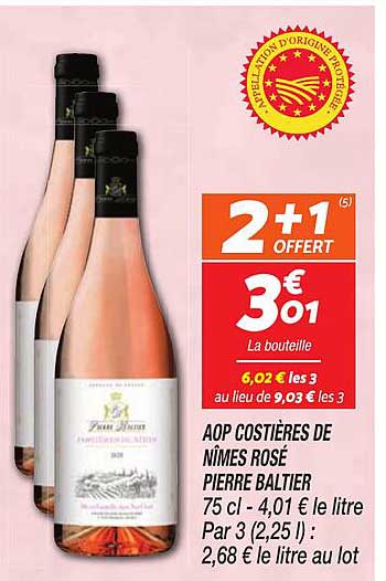 AOP CÔTIÈRES DE NÎMES ROSÉ PIERRE BALTIER