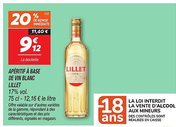 APÉRITIF À BASE DE VIN BLANC LILLET