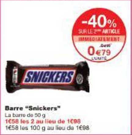Barre "Snickers"