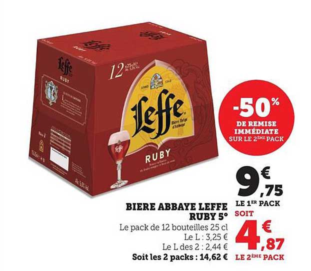 BIERE ABAYE LEFFE RUBY 5°