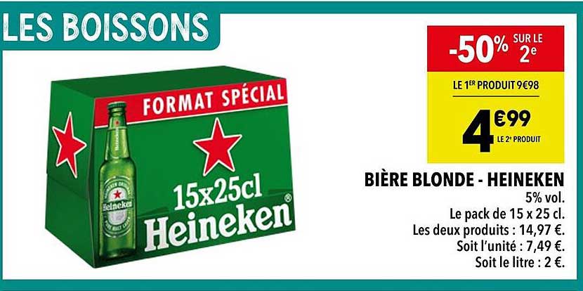 BIÈRE BLONDE - HEINEKEN