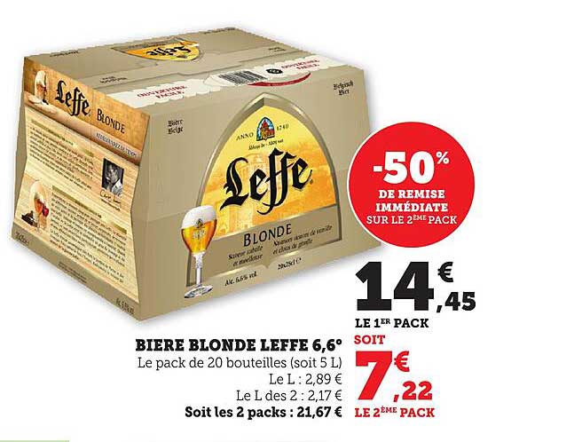 BIERE BLONDE LEFFE 6,6°