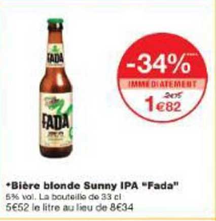 Bière blonde Sunny IPA "Fada"