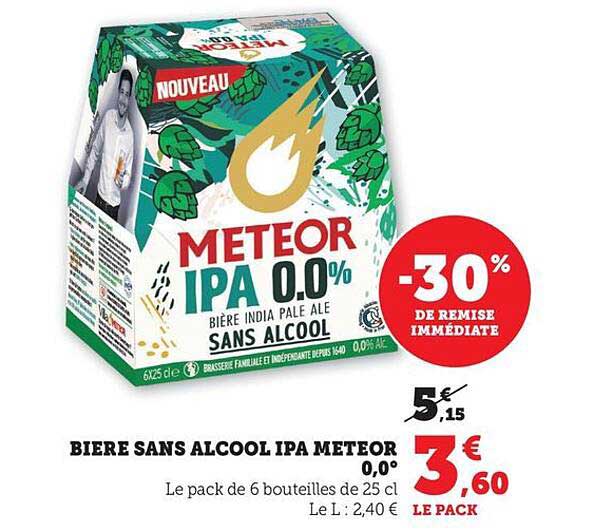 BIERE SANS ALCOOL IPA METEOR 0,0%