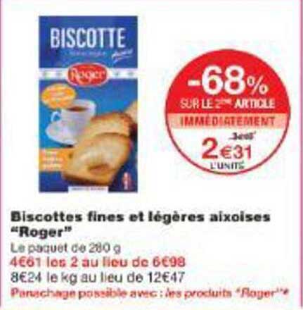 Biscottes fines et légères aixoises “Roger”