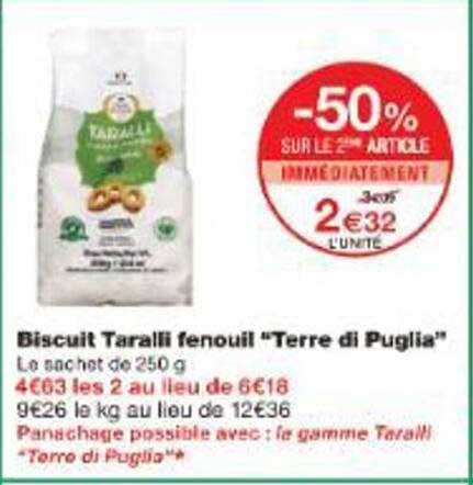 Biscuit Taralli fenouil "Terre di Puglia"