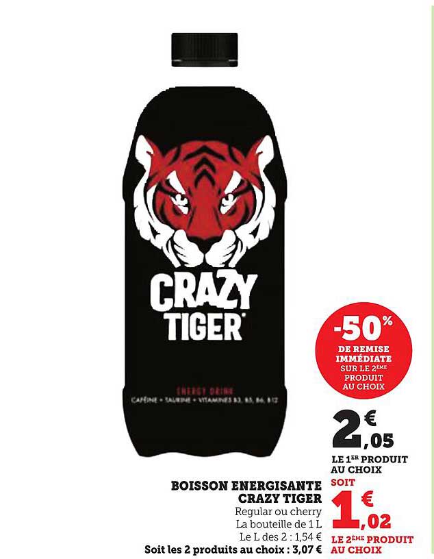 BOISSON ÉNERGISANTE CRAZY TIGER