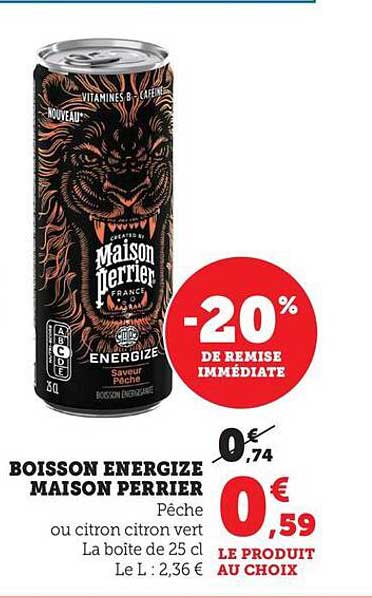 BOISSON ENERGIZE MAISON PERRIER