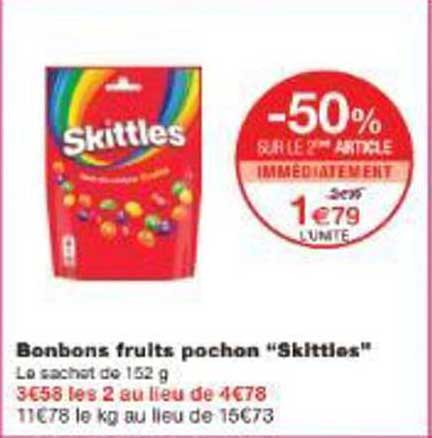 Bonbons fruits pochen "Skittles"