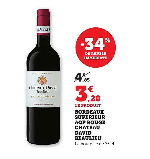 Bordeaux Supérieur AOP Rouge Château David Beaulieu