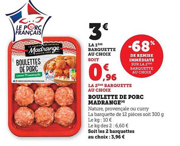 BOULETTE DE PORC MADRANGE