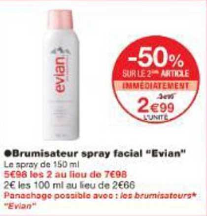 Brumisateur spray facial “Evian”