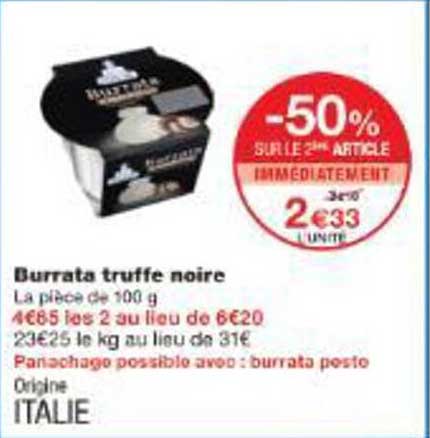 Burrata truffe noire
