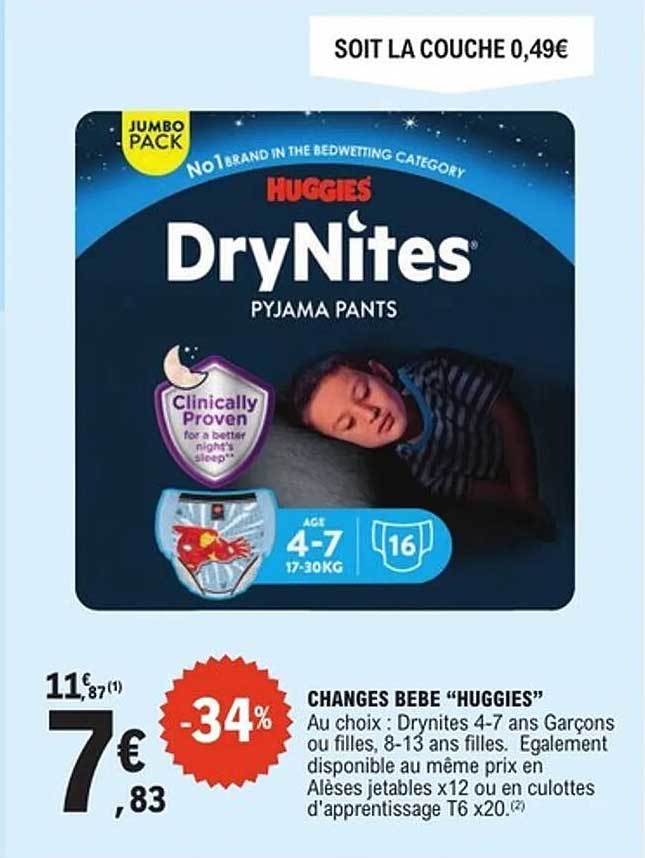 CHANGES BEBE "HUGGIES"