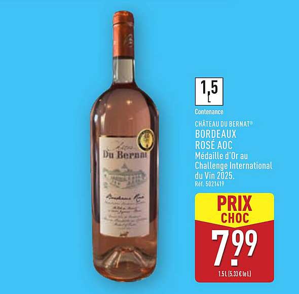CHÂTEAU DU BERNAT® BORDEAUX ROSÉ AOC