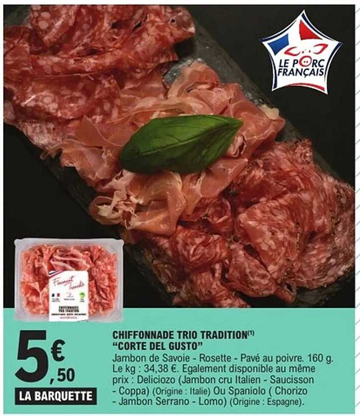 CHIFFONNADE TRIO TRADITION "CORTE DEL GUSTO"