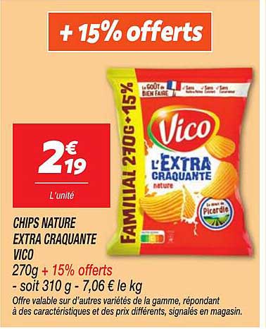 CHIPS NATURE EXTRA CRAQUANTE VICO